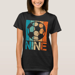 Camiseta Aniversário de Futebol de 9 anos 9 Anos Meninos Me