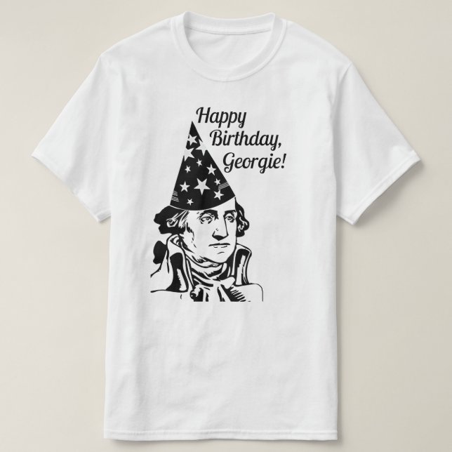 Camiseta Aniversário de George Washington (Frente do Design)
