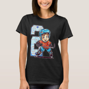 Camiseta Aniversário de Hóquei no Gelo Infantil - Menino de