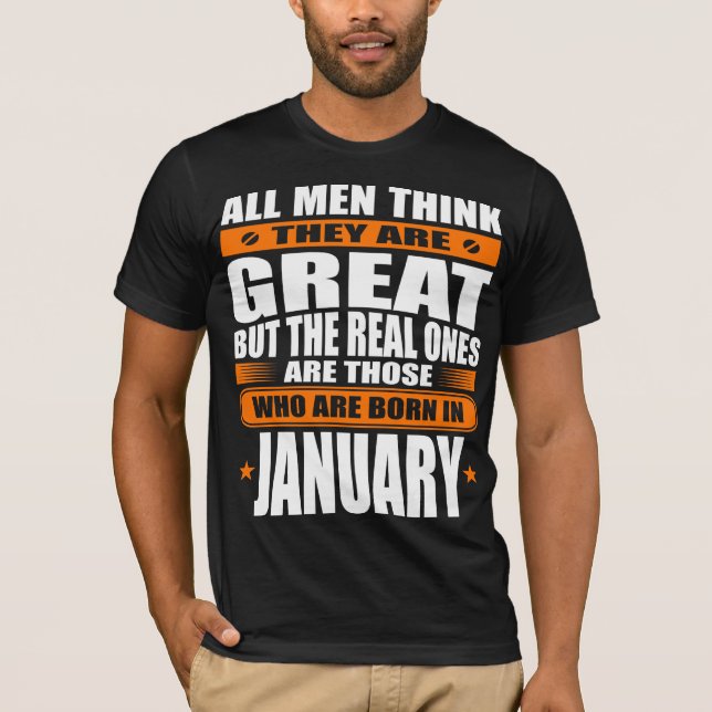 Camiseta Aniversário de janeiro (Frente)