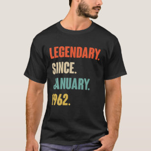 Camiseta Aniversário de Janeiro - Legendário Vintage Desd