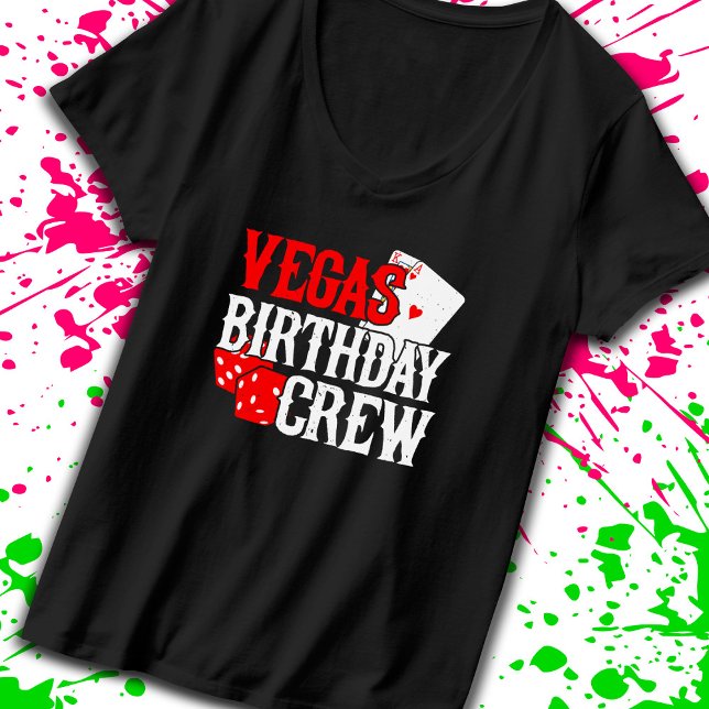 Camiseta Aniversário de Las Vegas - Festa na Tripulação de  (Criador carregado)