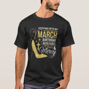 Camiseta Aniversário de Março Entrando No Meu Aniversário G