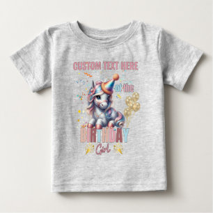 Camiseta Aniversário de Menina Cavalo Família Equestre Comb