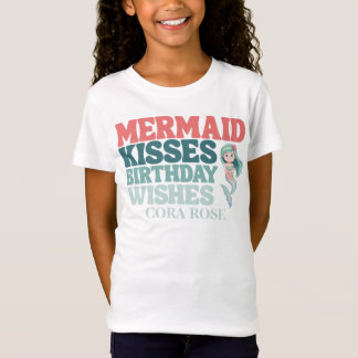 Camiseta Aniversário de Menina Sereia Debaixo do Mar