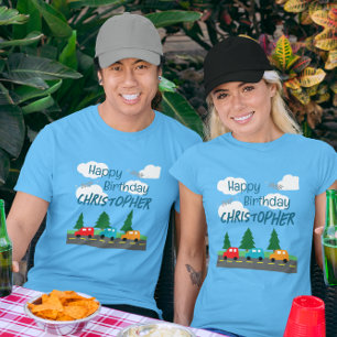 Camiseta Aniversário de Menino com Carros