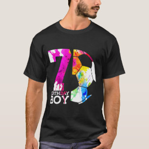 Camiseta Aniversário de menino de 7 anos Futebol 7º Anivers