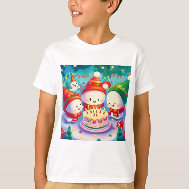 Camiseta Aniversário de Natal 6 (Frente)