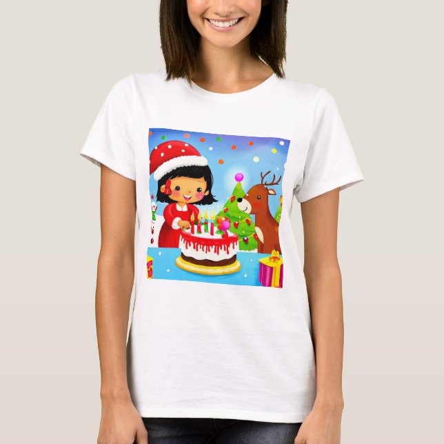 Camiseta Aniversário de Natal 7 (Frente)