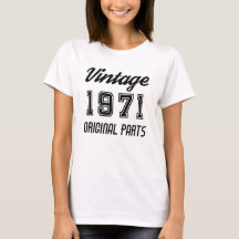 Aniversário de Peças Originais Vintage 1971