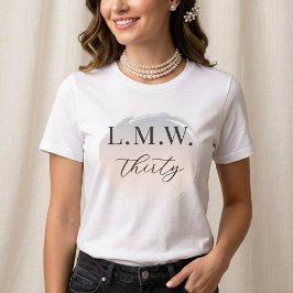Camiseta Aniversário de Pérola Minimalista Moderna