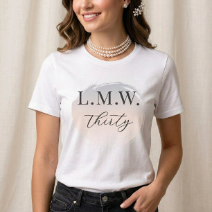 Camiseta Aniversário de Pérola Minimalista Moderna