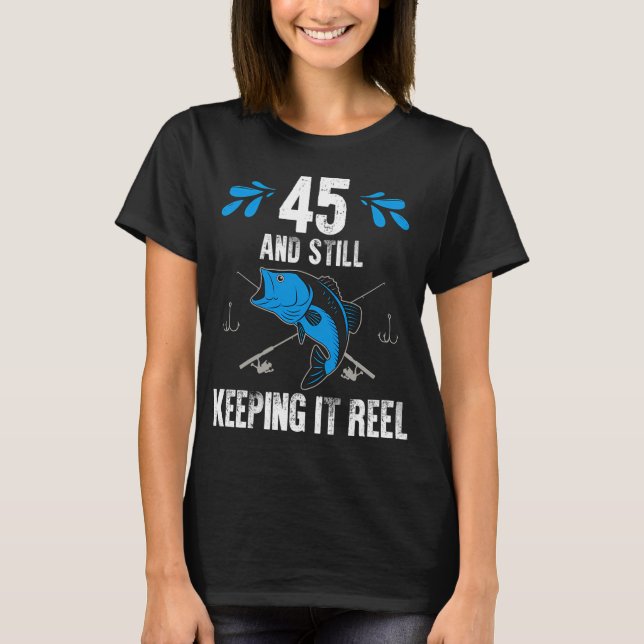 Camiseta Aniversário de Pesca Reel (Frente)