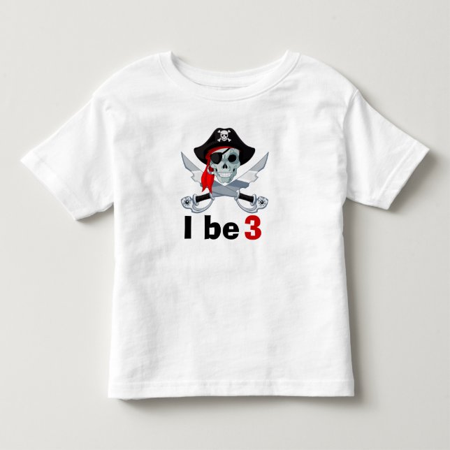 Camiseta Aniversário de Pirata (Frente)