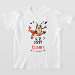 Camiseta Aniversário de Qualquer Idade de Estrela do Rock P