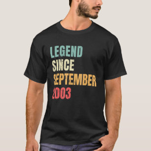 Camiseta Aniversário De Setembro De 2003 Legenda Desde Sete