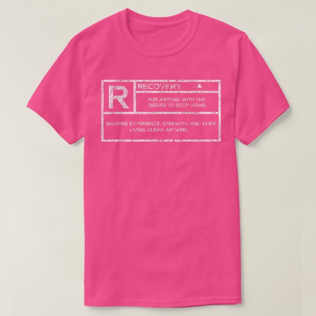 Camiseta Aniversário de Sobriedade Sober AA NA (Frente do Design)