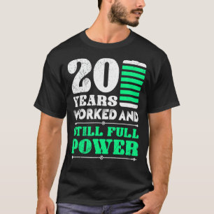 Camiseta Aniversário De Trabalho 20 Anos De Aniversário De 