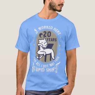 Camiseta Aniversário de Trabalho do 20 20 Anos