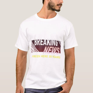 Camiseta Aniversário de Trabalho do 20 20 Anos Carreira Eta