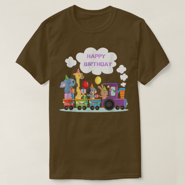 Camiseta Aniversário de um animal fofo (Frente do Design)
