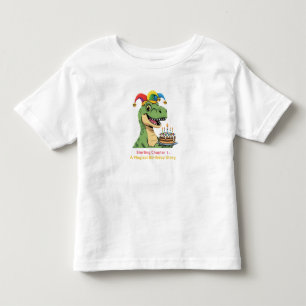 Camiseta Aniversário de um ano do adorável dinossauro T-Rex