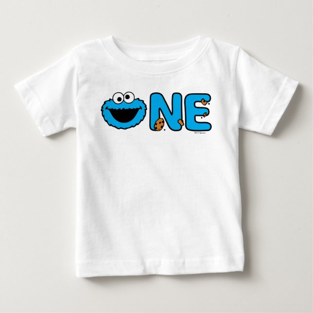 Camiseta Aniversário de um ano do Monstro das Bolachas (Frente)