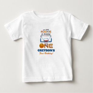 Camiseta Aniversário de um ano do Novato do Ano de Basquete