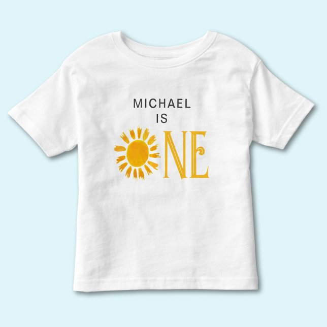Camiseta Aniversário de Um Ano Personalizado Sunshine (Criador carregado)