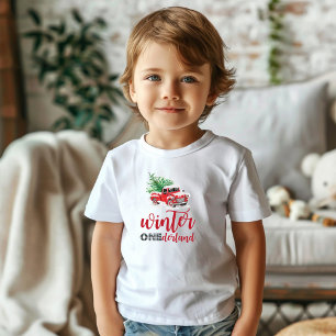 Camiseta Aniversário de um ano Winter Onederland Caminhão V