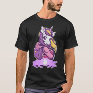 Camiseta Aniversário decor de 8 anos de idade Hora da escol