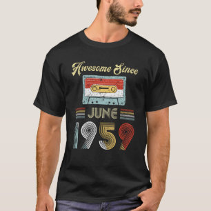 Camiseta Aniversário desde junho de 1959 do vintage