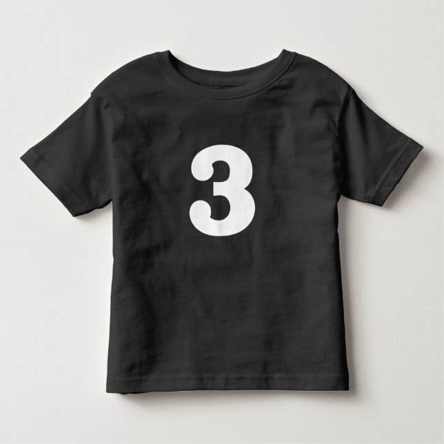 Camiseta Aniversário distinto "3" (Frente)