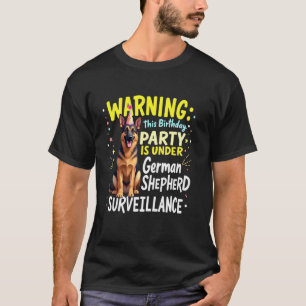 Camiseta Aniversário Divertido Cachorro Pastor Alemão