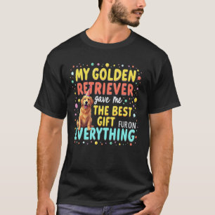 Camiseta Aniversário Divertido Cachorro Retriever Dourado