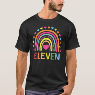 Camiseta Aniversário Do 11 Arco-Íris De 11 Anos Para Menino