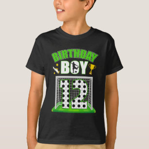 Camiseta Aniversário do 12 de futebol Menino de 12 anos Esp