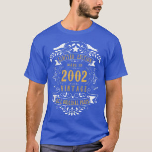 Camiseta Aniversário do 20 de 20 anos fez Nascer em 2002 Ho