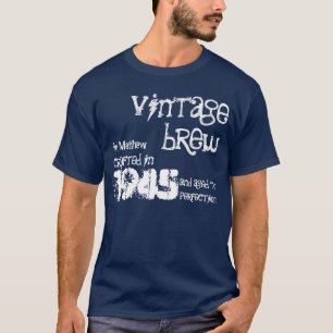 Camiseta aniversário do 70 fermentação B70Z do vintage de