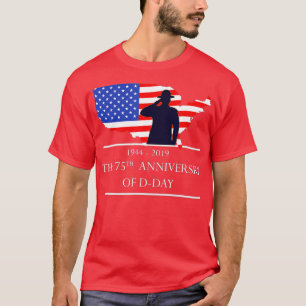 Camiseta Aniversário do 75.o dia D 1944 Especiais de 2019 A