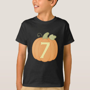 Camiseta Aniversário do 7 de Abóbora de Queda Festa de Ha