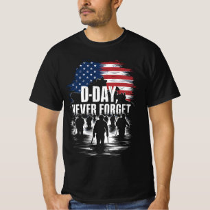 Camiseta Aniversário do 80 do Dia D - Nunca Esqueça do 6 de