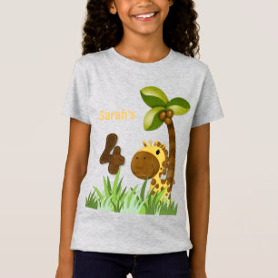 Camiseta Aniversário do Aniversário Tots Giraffe