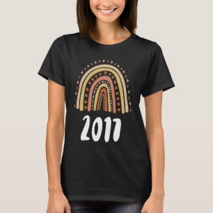 Camiseta Aniversário Do Ano Arco-Íris Laranja De Nascimento