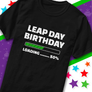 Camiseta Aniversário do Ano Bissexto em 29 de Fev 50% Carre