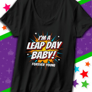 Camiseta Aniversário do Ano Leap Aniversário do Dia do Salt