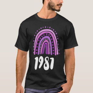 Camiseta Aniversário Do Ano Roxo Do Arco-Íris De 1987