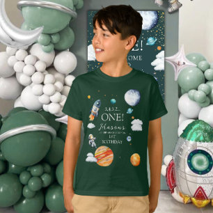 Camiseta Aniversário do Astronauta Um Espaço