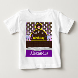 Camiseta Aniversário do Bar de chocolate personalizado