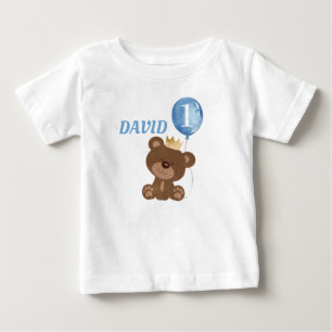 Camiseta Aniversário do Bebê Bonitinho Bonito do Urso Teddy